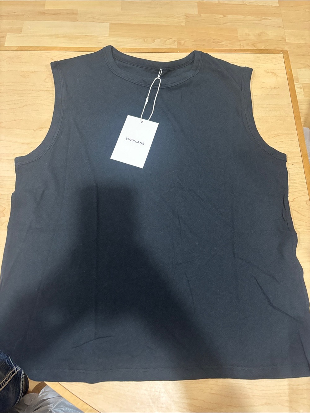 Everlane Black Muscle Tank Top